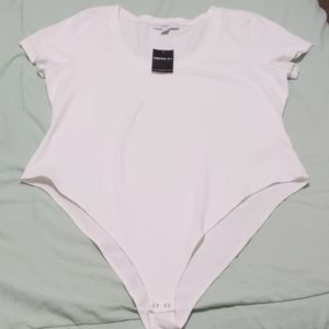 Forever 21 Plus White T-shirt Bodysuit.  NWT.